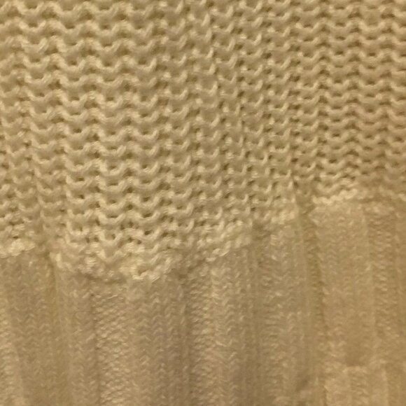 White House Black Market Off White Asymmetrical Zip Up Knit Cardigan Size M - Picture 8 of 11